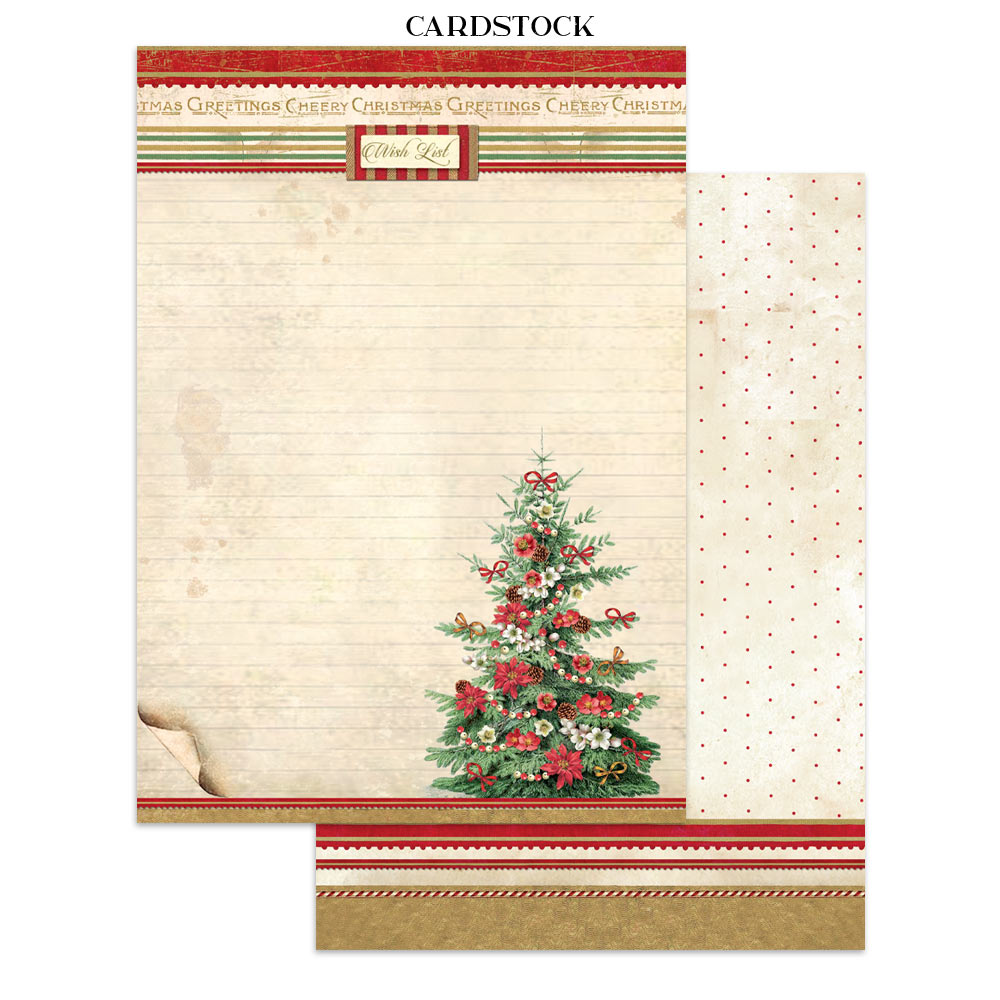 Printed Art Junk Journal: Stickers, Cut-Outs, Backgrounds For Art And Craft - Classic Christmas