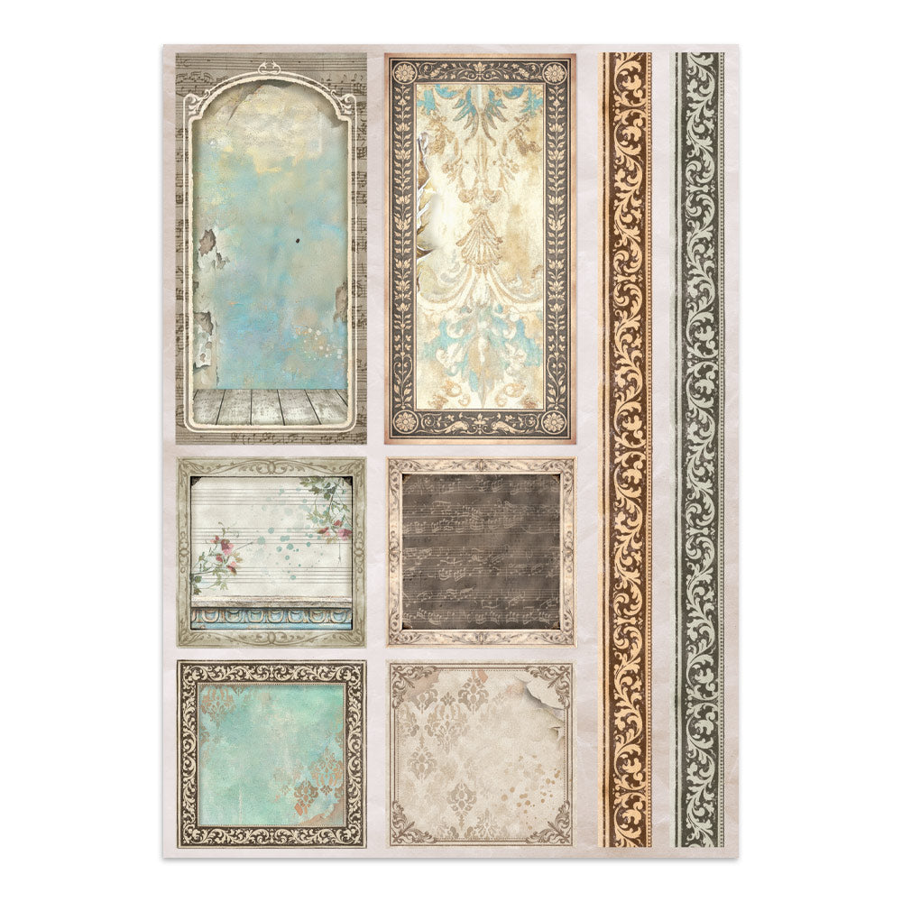 Printed Art Junk Journal: Stickers, Cut-Outs, Backgrounds For Art And Craft - Symphony