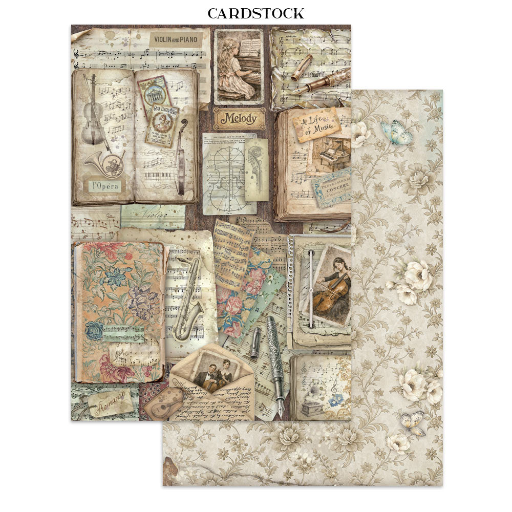 Printed Art Junk Journal: Stickers, Cut-Outs, Backgrounds For Art And Craft - Symphony