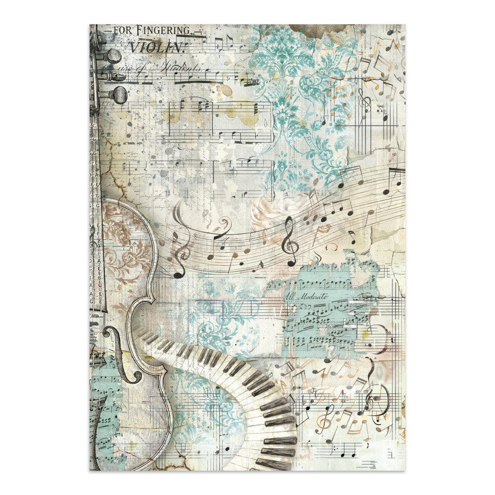 Printed Art Junk Journal: Stickers, Cut-Outs, Backgrounds For Art And Craft - Symphony