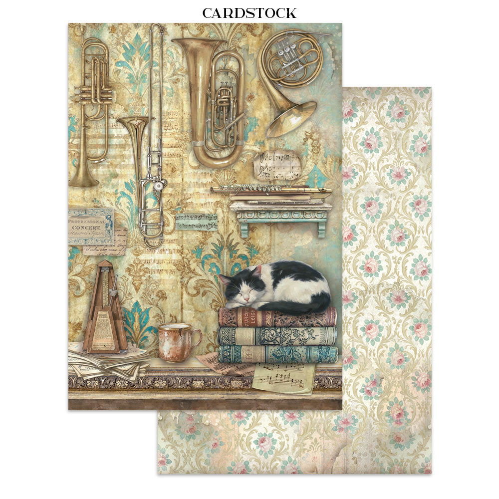 Printed Art Junk Journal: Stickers, Cut-Outs, Backgrounds For Art And Craft - Symphony