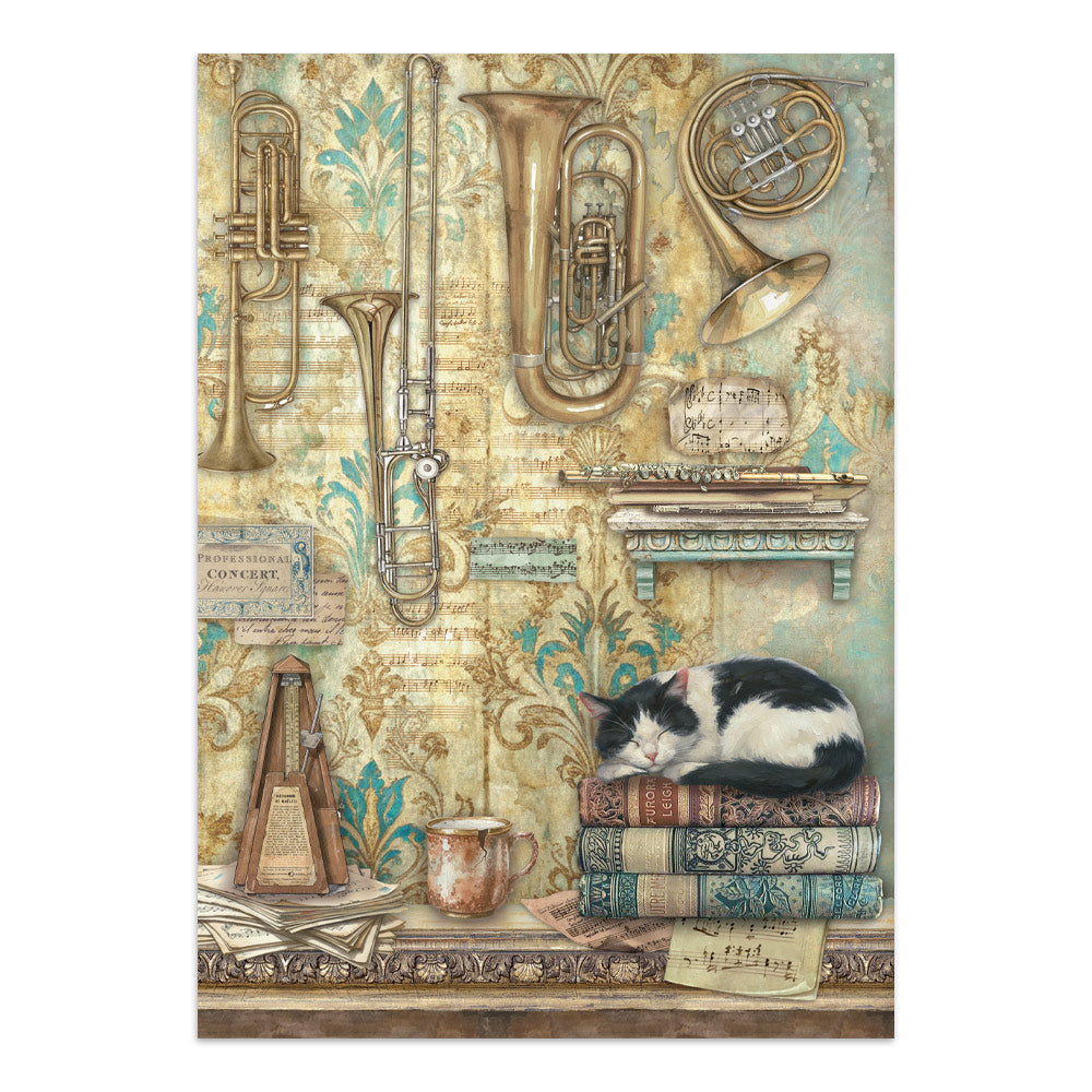 Printed Art Junk Journal: Stickers, Cut-Outs, Backgrounds For Art And Craft - Symphony