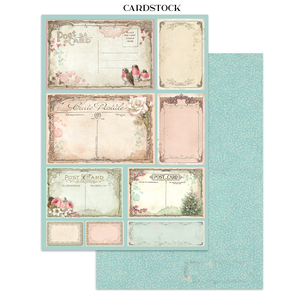 Printed Art Junk Journal: Stickers, Cut-Outs, Backgrounds For Art And Craft - Winter Magic