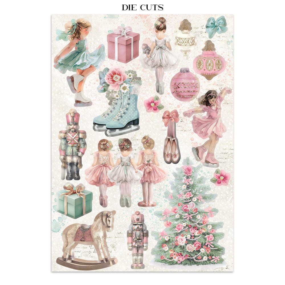 Printed Art Junk Journal: Stickers, Cut-Outs, Backgrounds For Art And Craft - Winter Magic