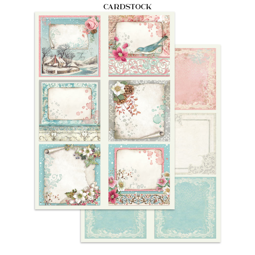 Printed Art Junk Journal: Stickers, Cut-Outs, Backgrounds For Art And Craft - Winter Magic