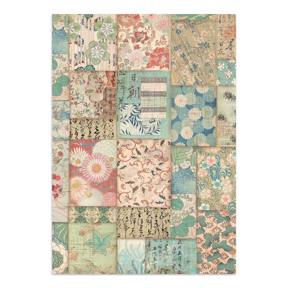 Printed Art Junk Journal: Stickers, Cut-Outs, Backgrounds For Art And Craft - Oriental Garden