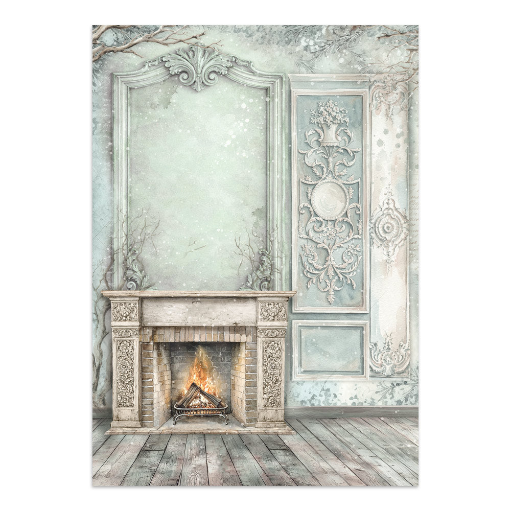 Printed Art Junk Journal: Stickers, Cut-Outs, Backgrounds For Art And Craft - White Christmas