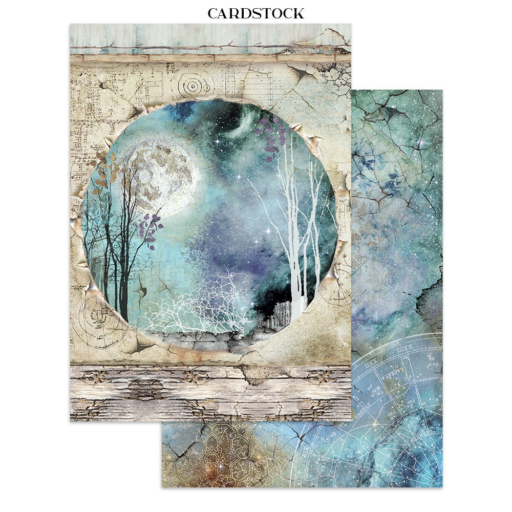 Printed Art Junk Journal: Stickers, Cut-Outs, Backgrounds For Art And Craft - Cosmos