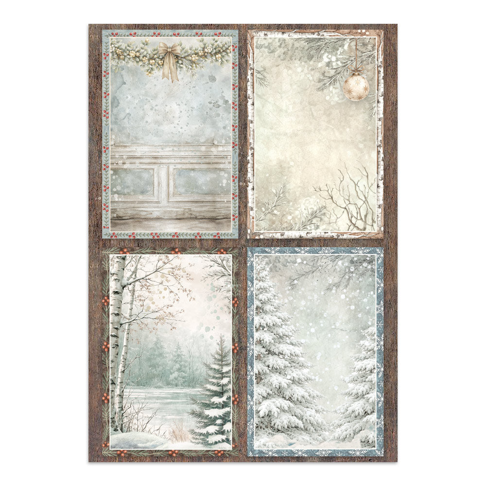 Printed Art Junk Journal Focus Points For Art And Craft A5 - White Christmas