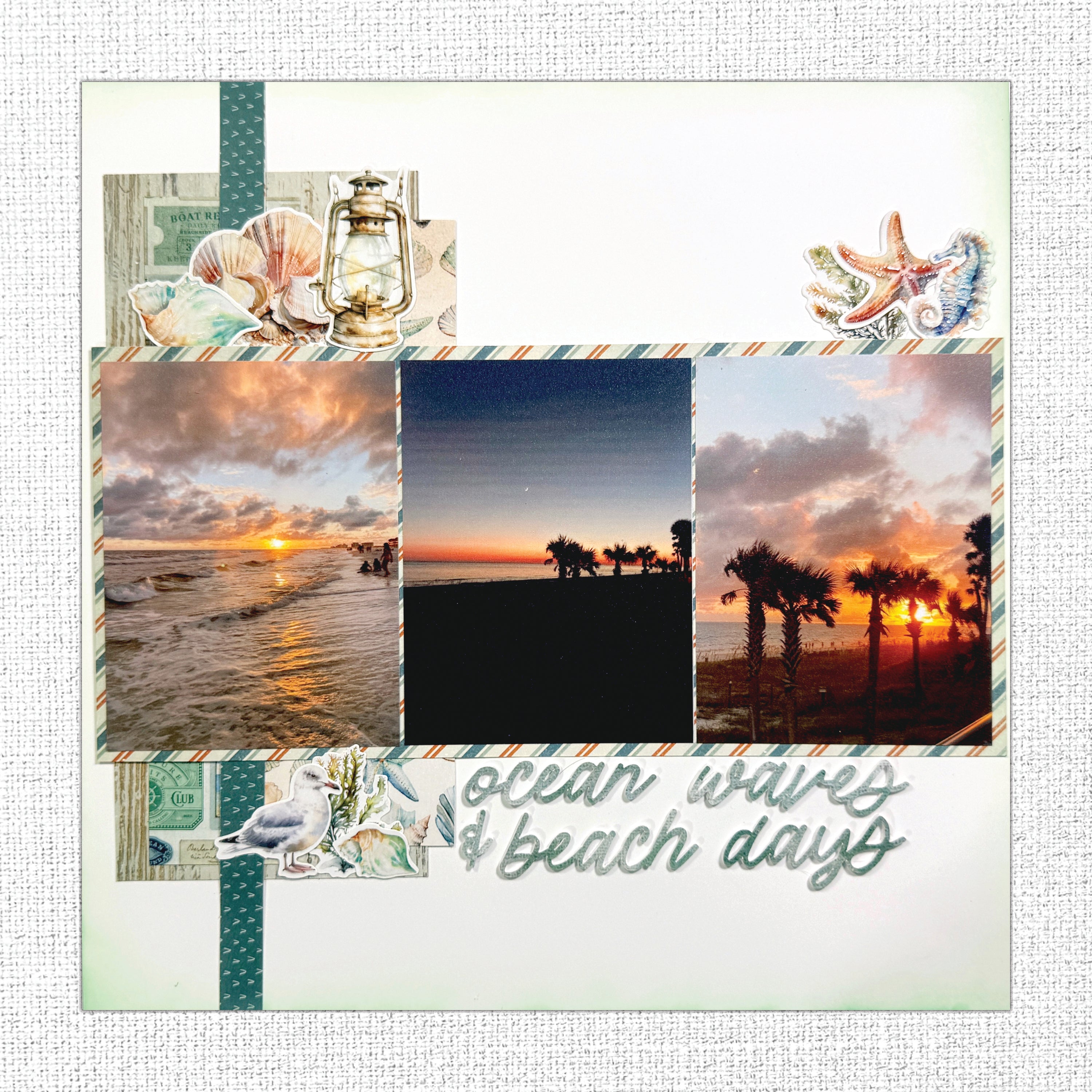 Seaside Memories Basics 12x12 Paper Collection 33774