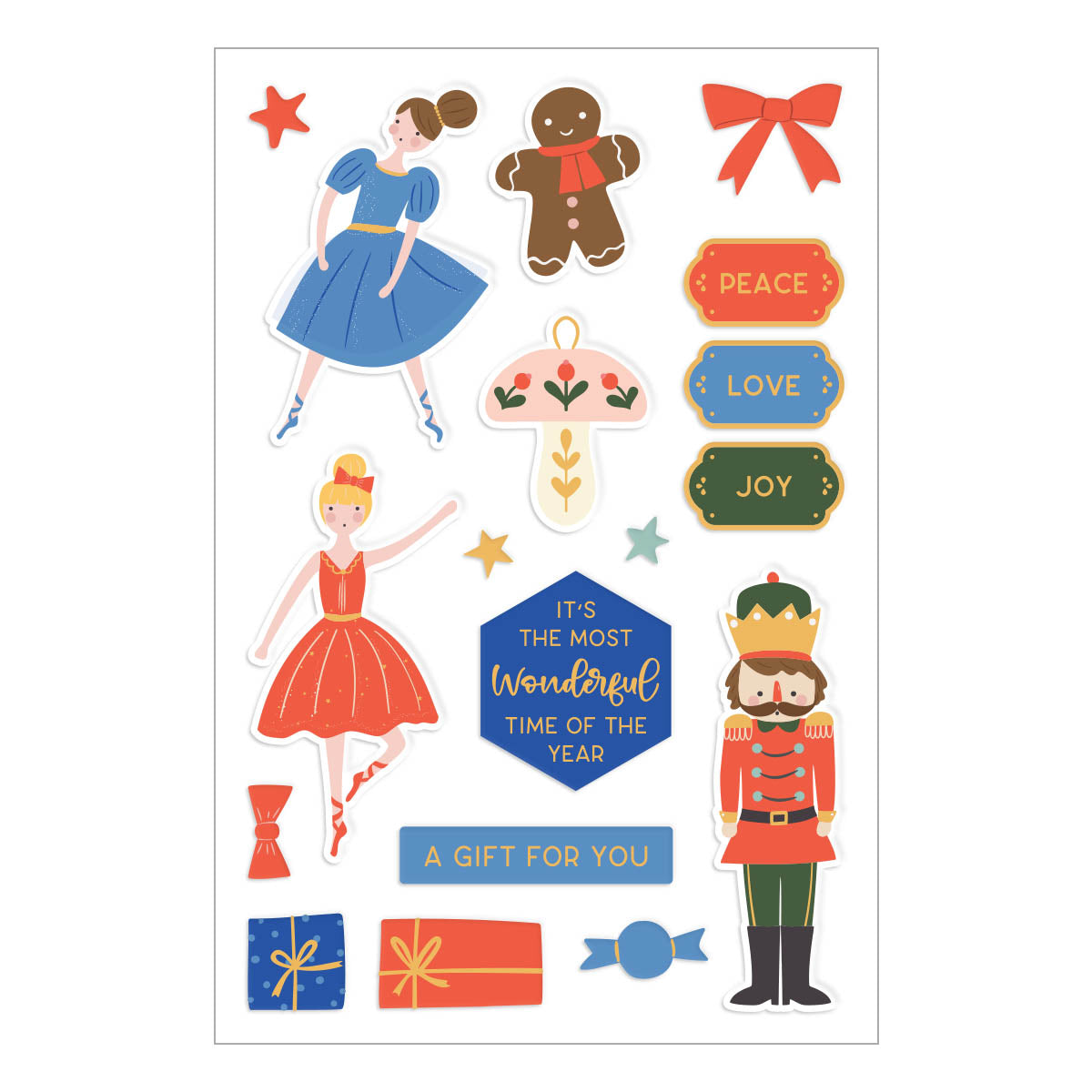 Nutcracker Ballet Chipboard Stickers from the Nutcracker Sweet Collection