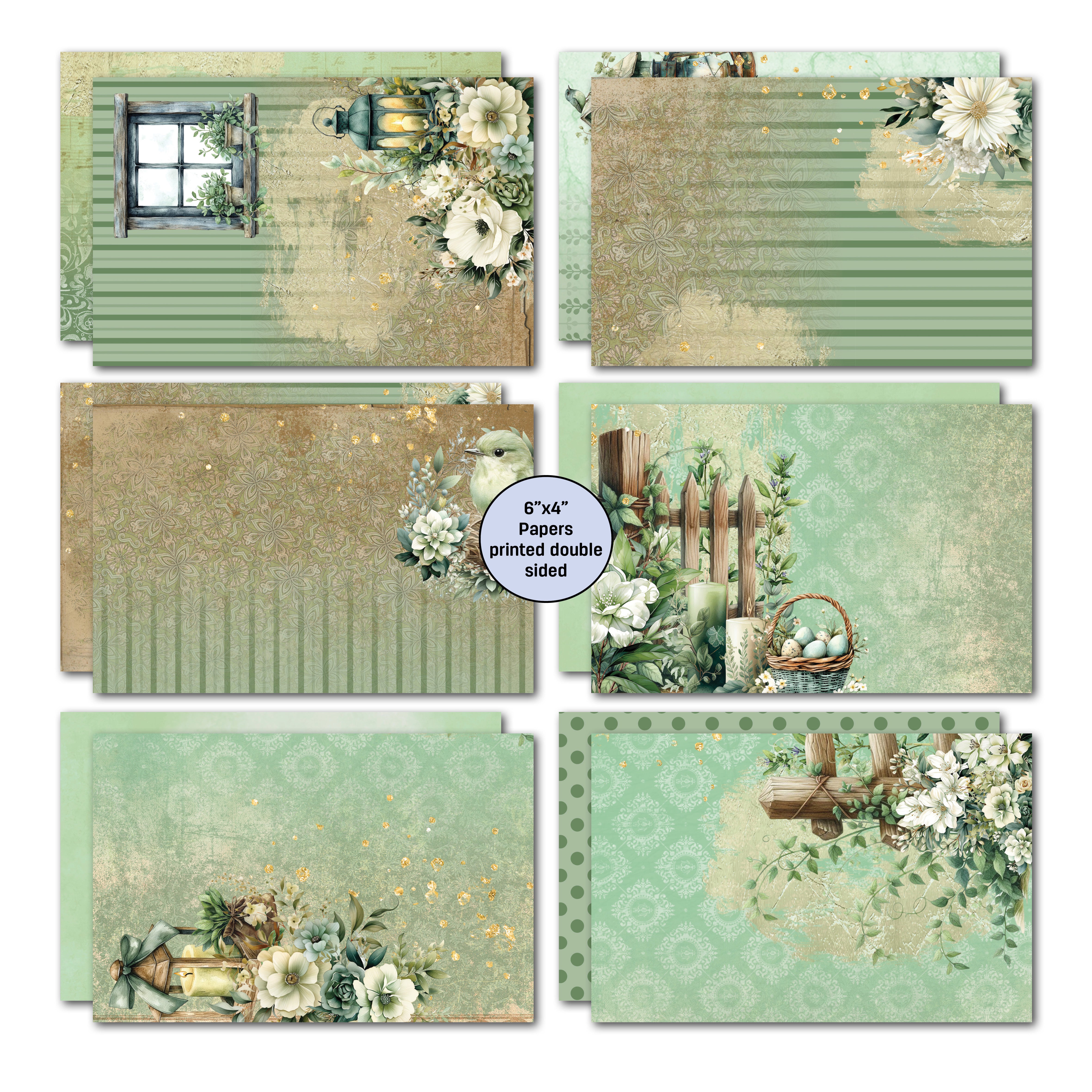 3Quarter Designs Sage Candle 6x4 Card Pack