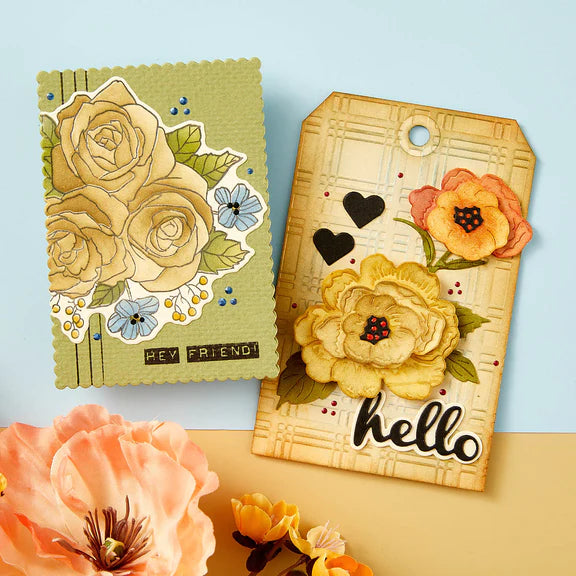 Vintage Florals Etched Dies from the From the Garden Collection by Wendy Vecchi