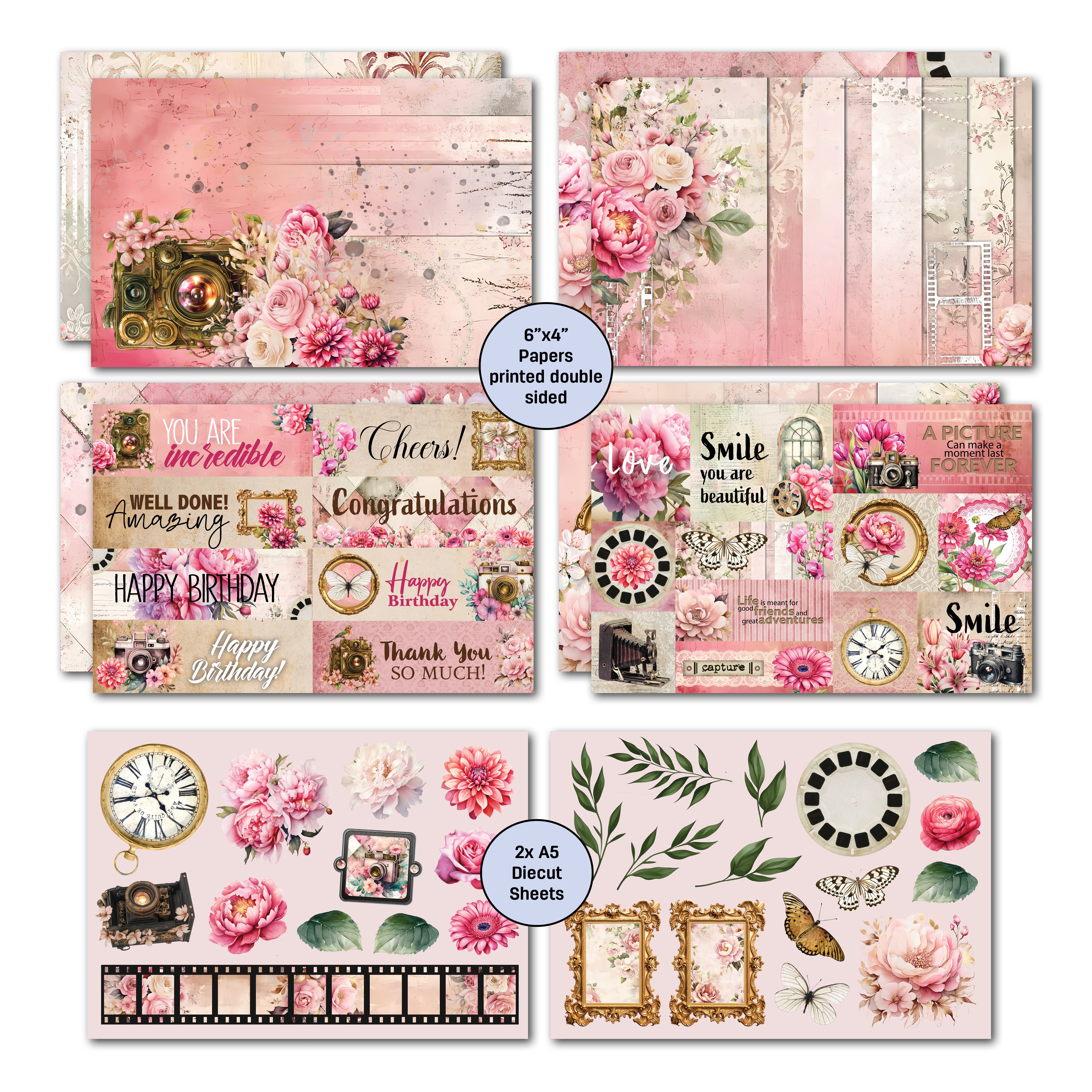 3Quarter Designs Shutter Glam 6x4 Card Pack