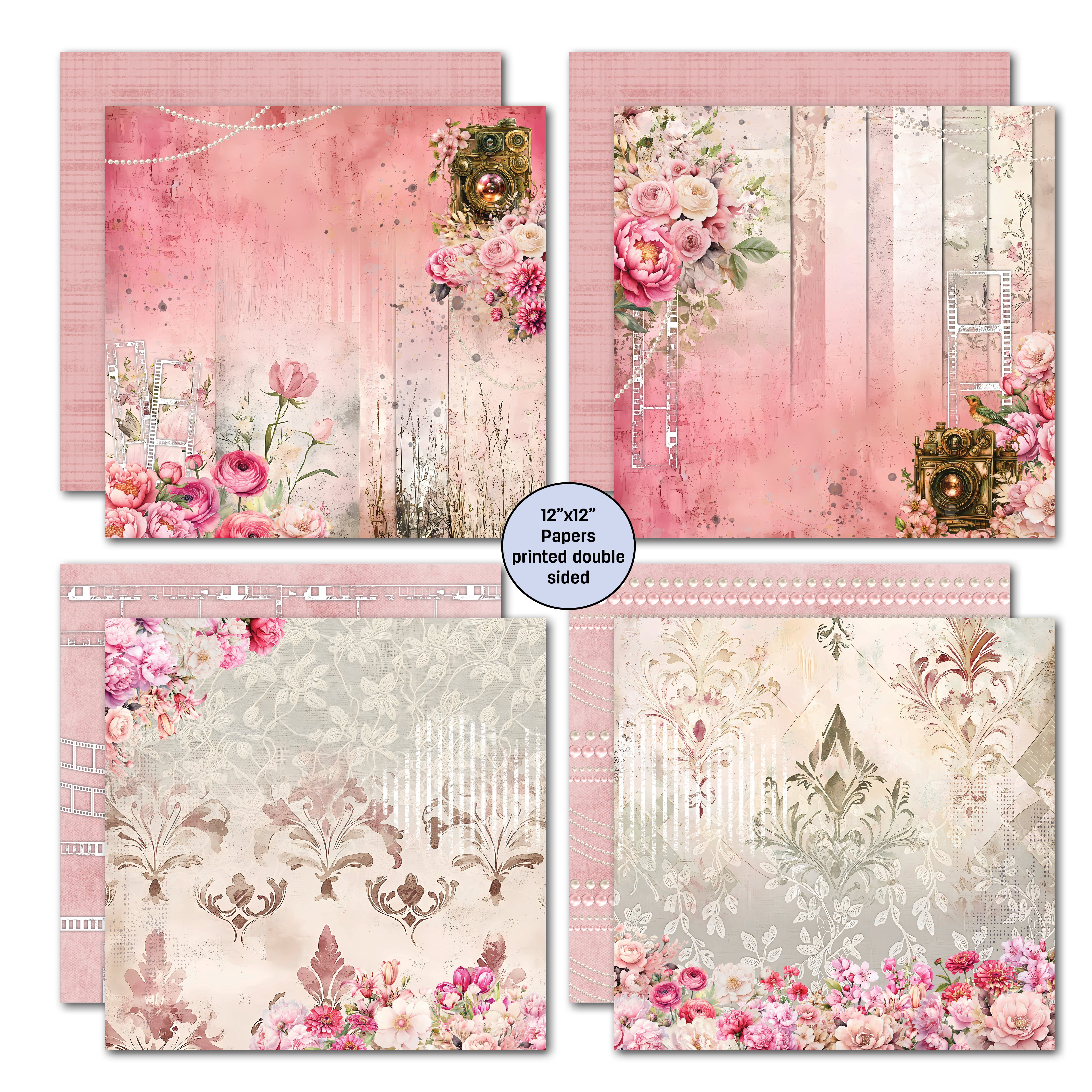 3Quarter Designs Shutter Glam 12x12 Designer Paper & Diecuts Set