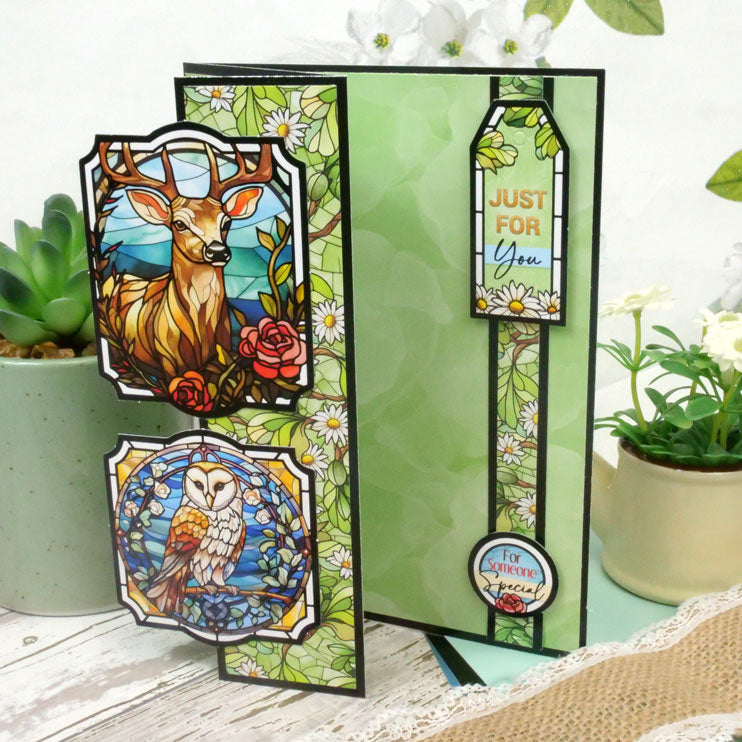 Stained Glass Wonderful Wildlife Luxury Topper Collection