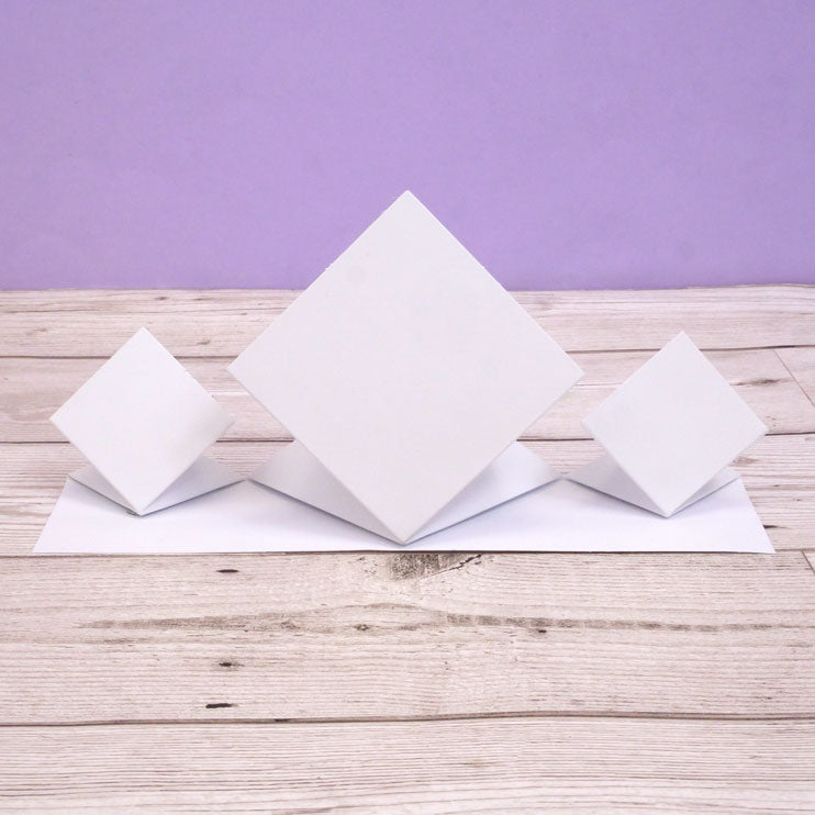 Luxury Shaped Card Blanks & Envelopes - Triple Diamond Easel
