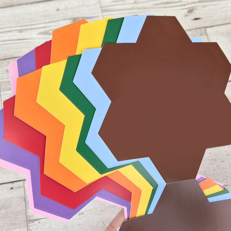 Luxury Shaped Cards - Hexagon Flower