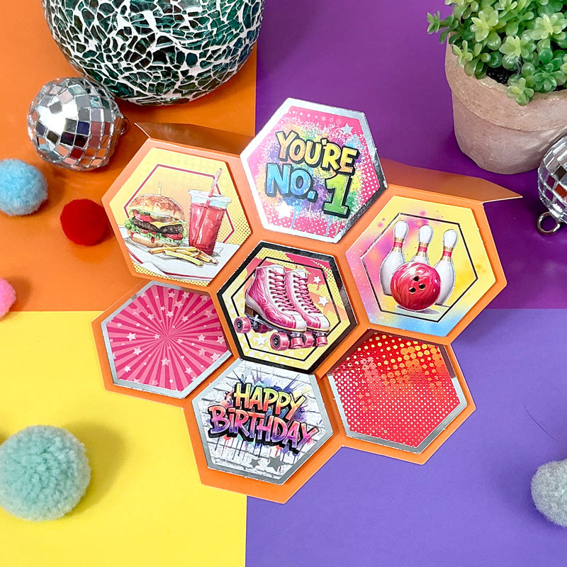 Luxury Shaped Cards - Hexagon Flower