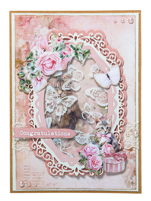 Dcpp Backround SL Designer Paper Pad Background Paper A Cat's Secret 36 Sheets