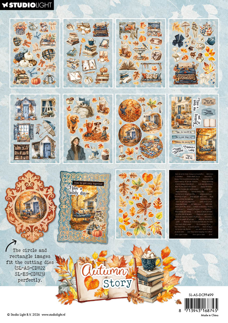 SL Die-Cut Paper Pad Die-Cut Paper Autumn Story 20 Sheets