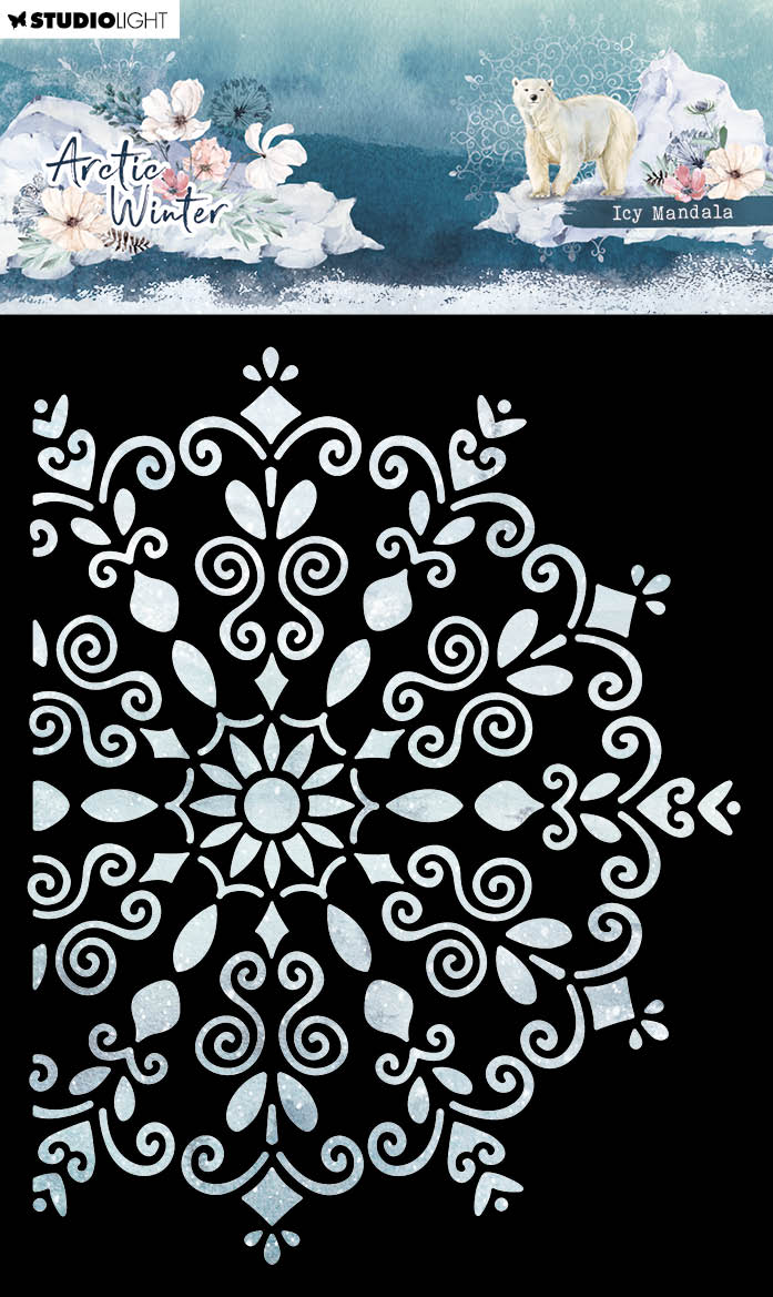 SL Masks Icy Mandala Artic Winter 118x150x1mm 1 PC nr.252