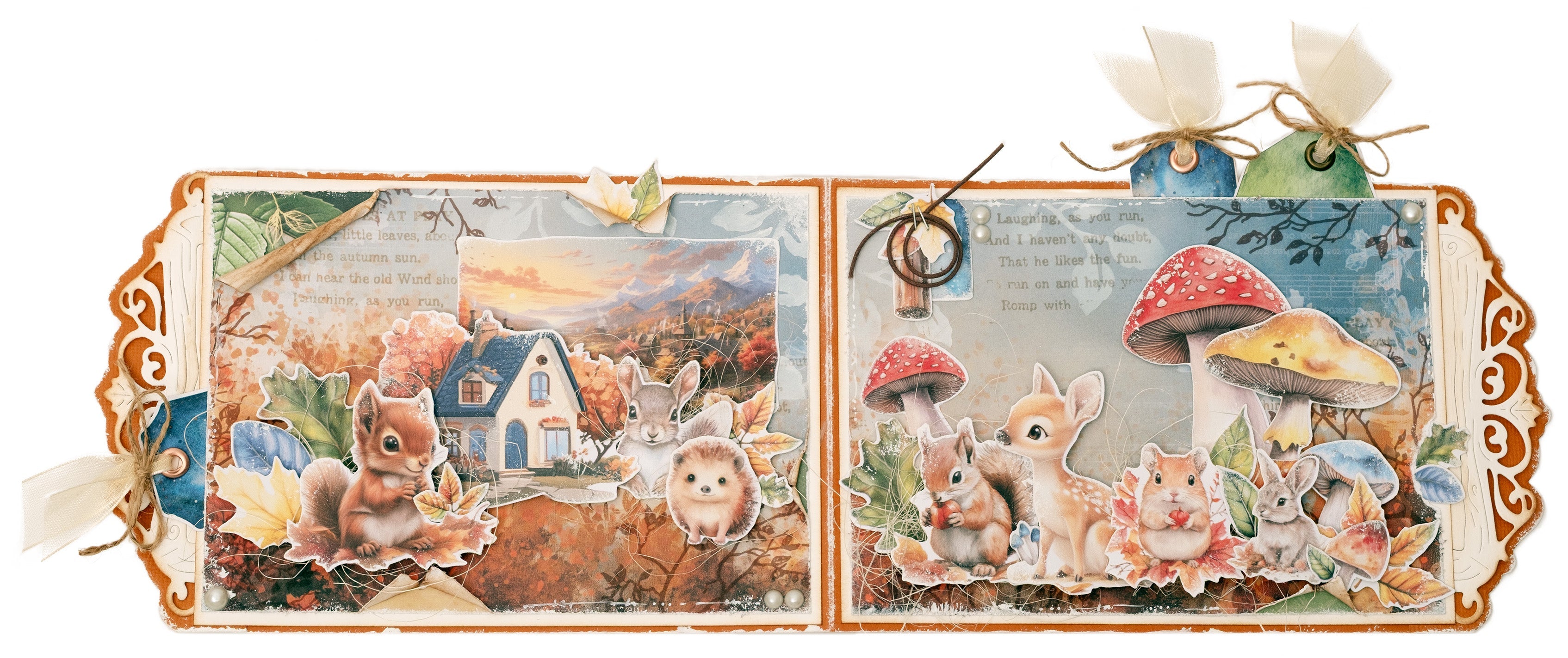 SL Paper Elements Labels, Images & Animal Heads Charming Autumn 126 Pieces
