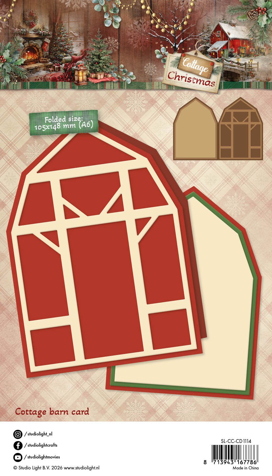 SL Cutting Dies Cottage Barn Card Cottage Christmas