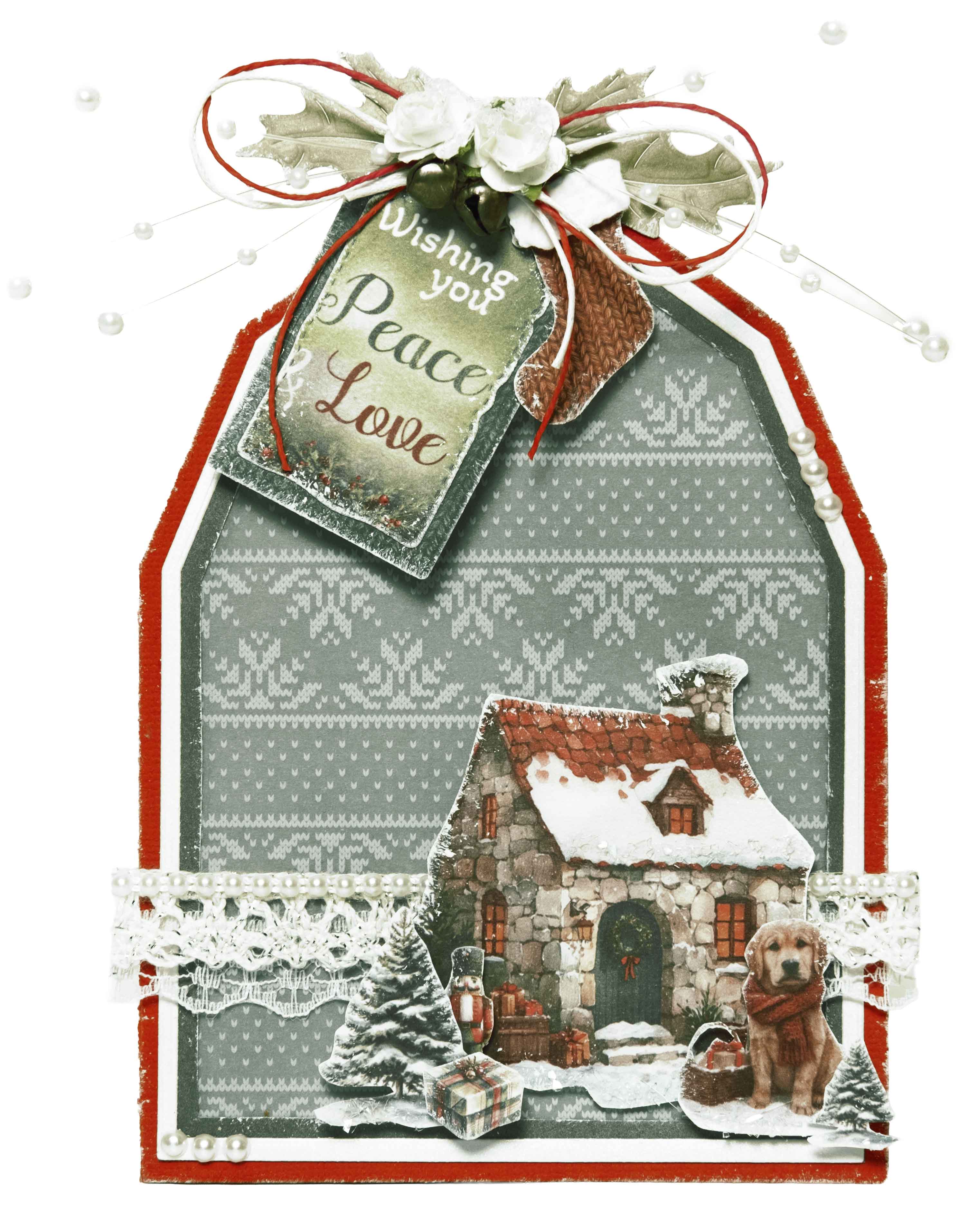 SL Die-Cut Paper Pad Paper Elements Cottage Christmas 20 Sheets