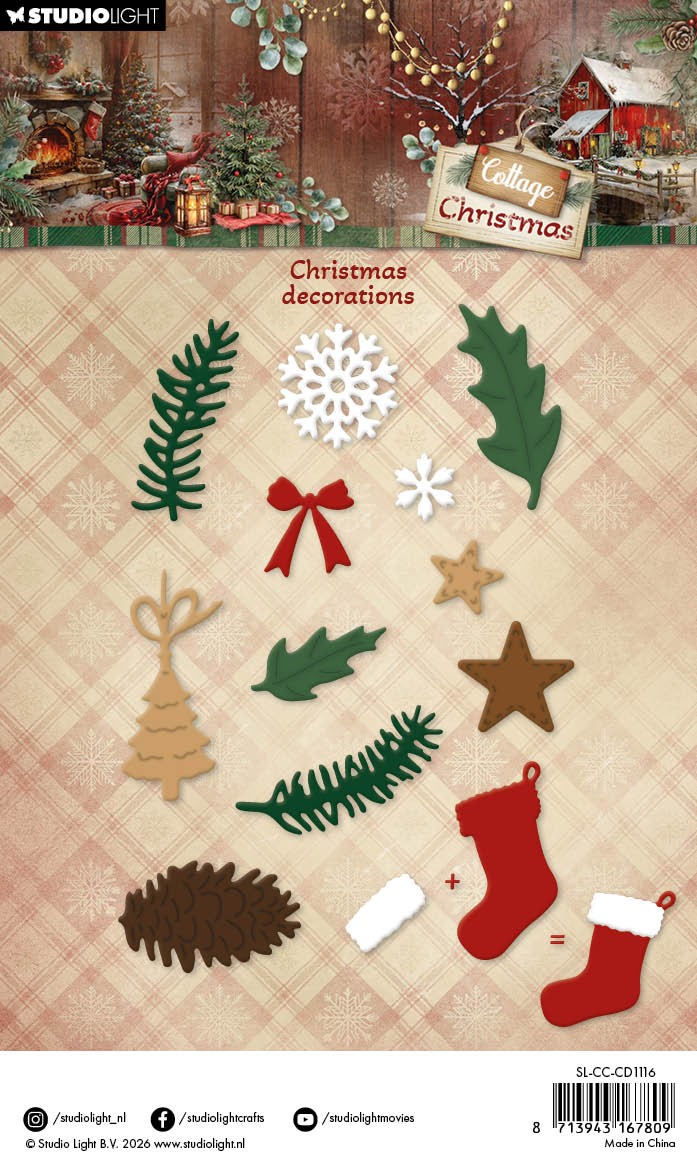 SL Cutting Dies Christmas Decorations Cottage Christmas
