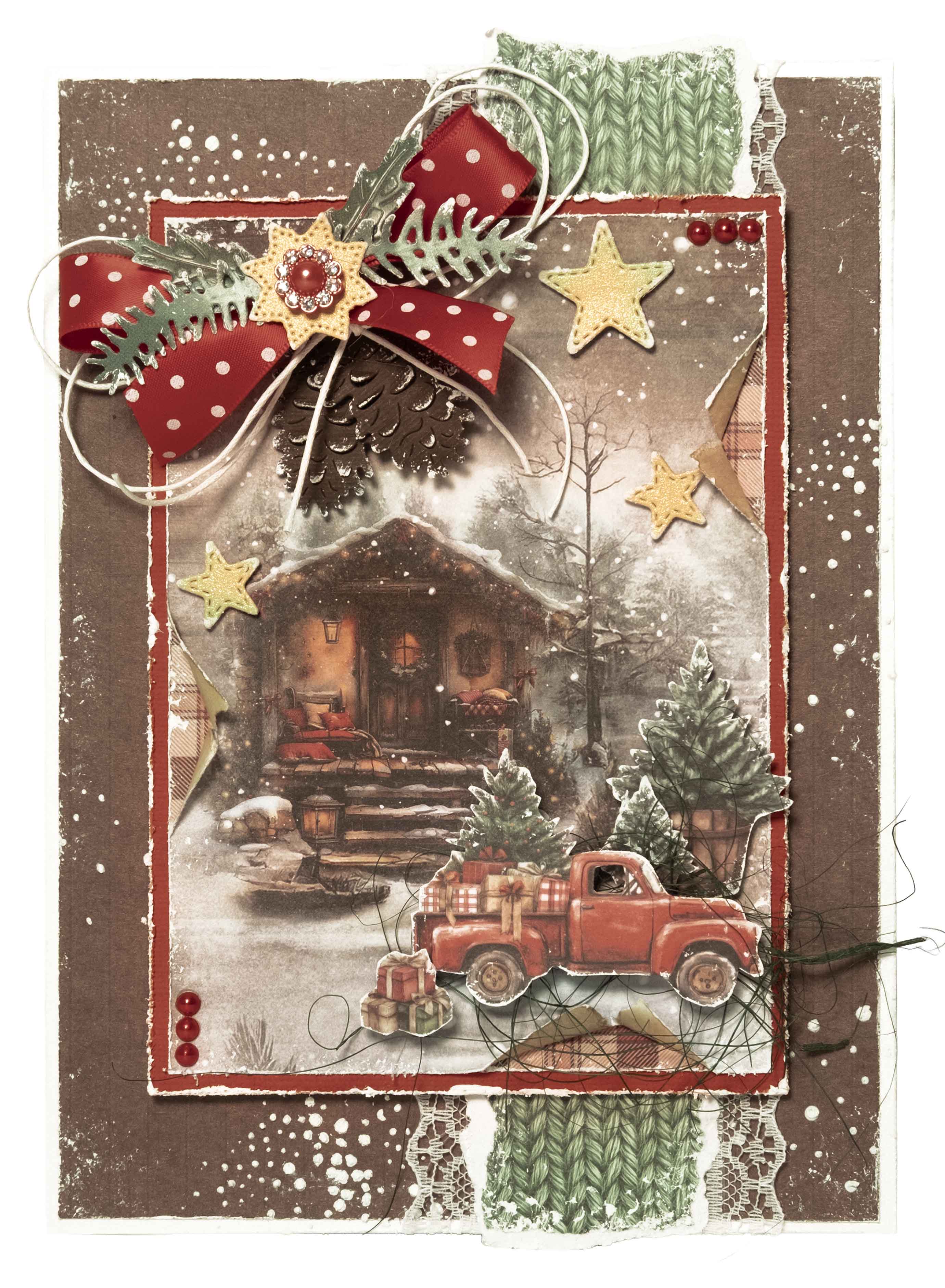 SL Die-Cut Designer Paper Pad DIY Paper Cottage Christmas 28 Sheets