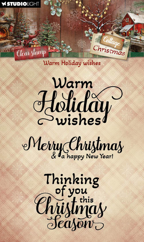 SL Clear Stamps Warm Holiday Wishes Cottage Christmas