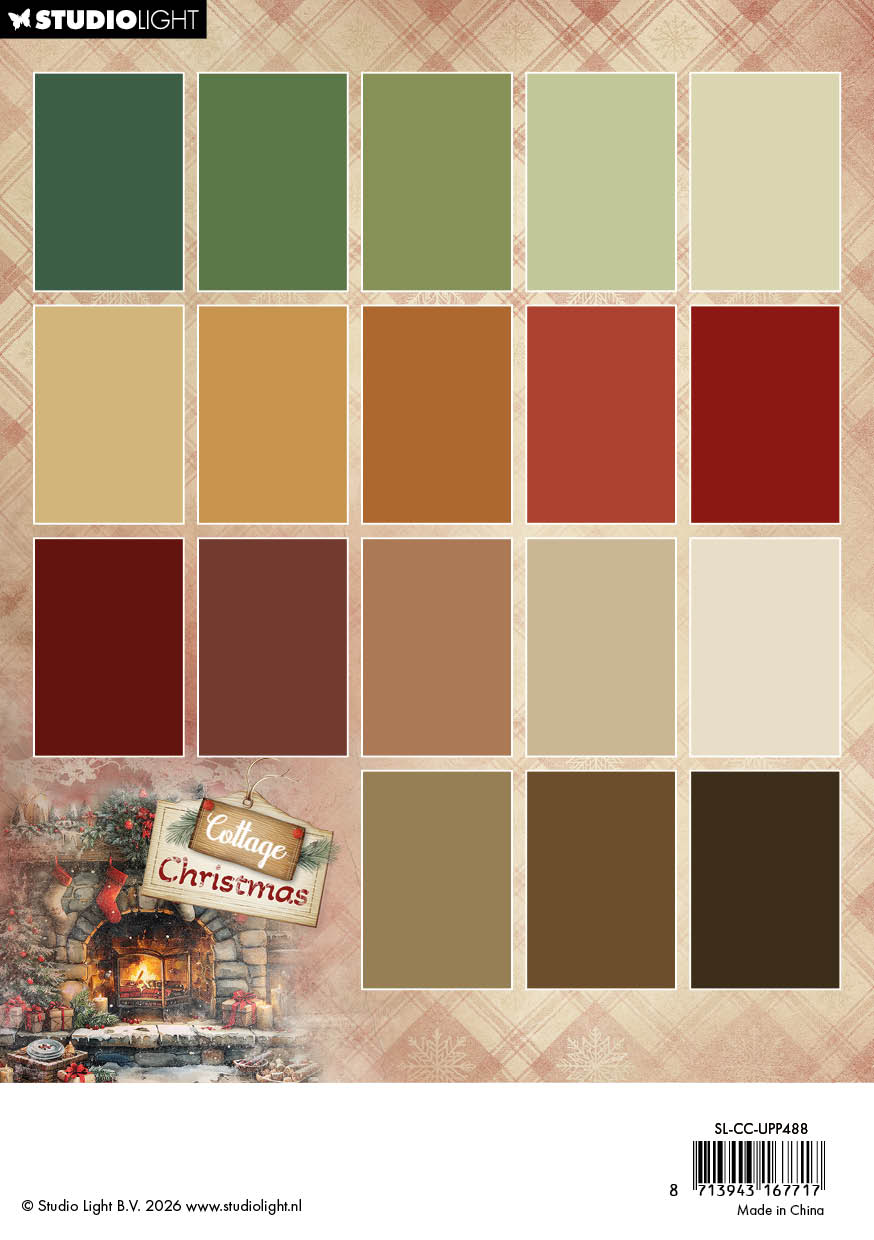 SL Unicolor Paper Pad Cottage Christmas 36 Sheets