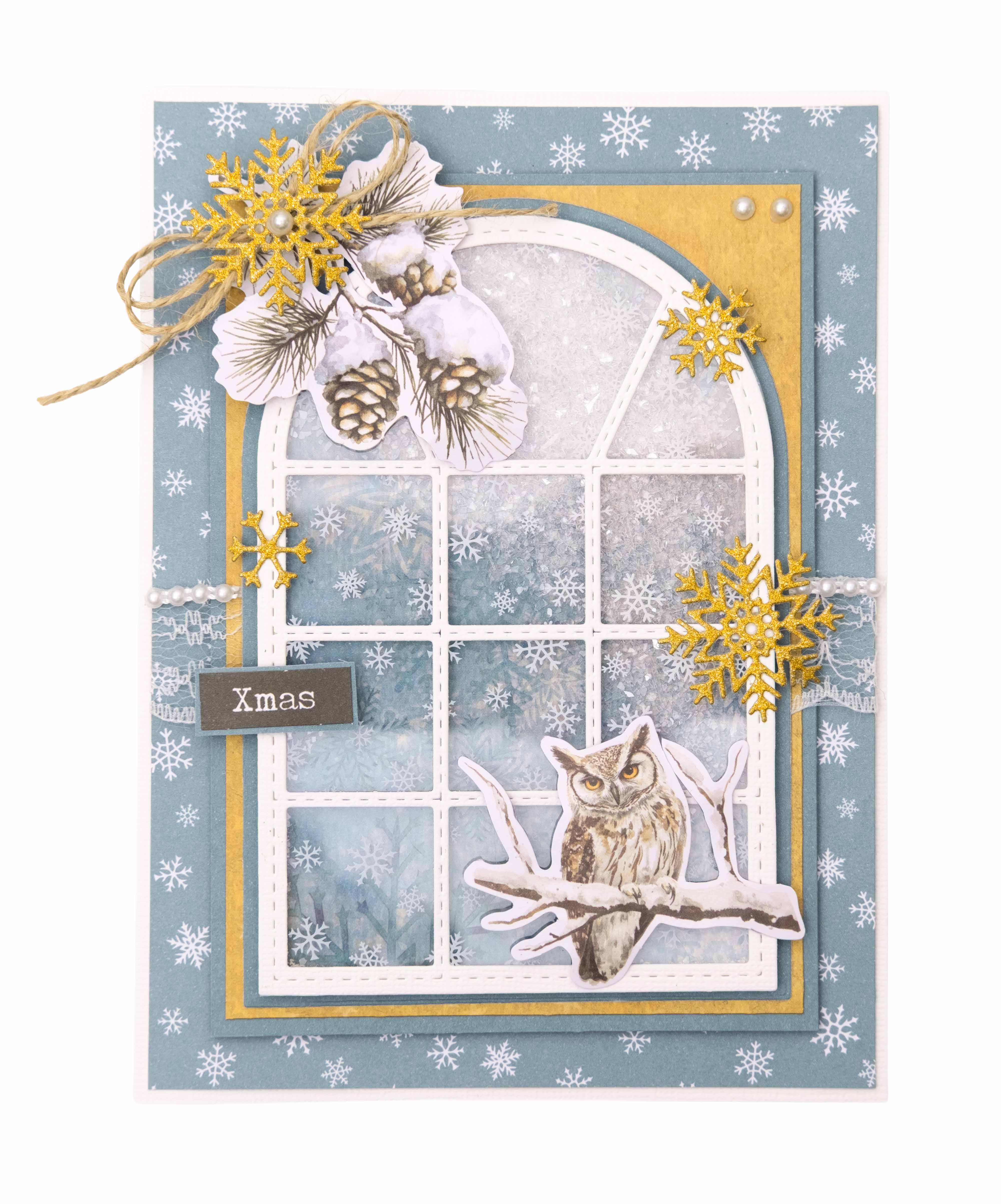 SL Cutting Dies Window Shape Christmas Forest 2 Pieces