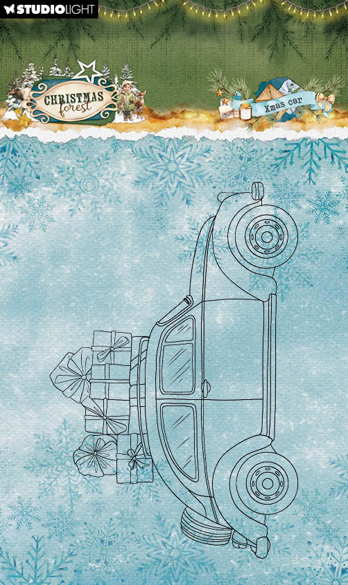 SL Clear Stamps Xmas Car Christmas Forest 1 Pieces