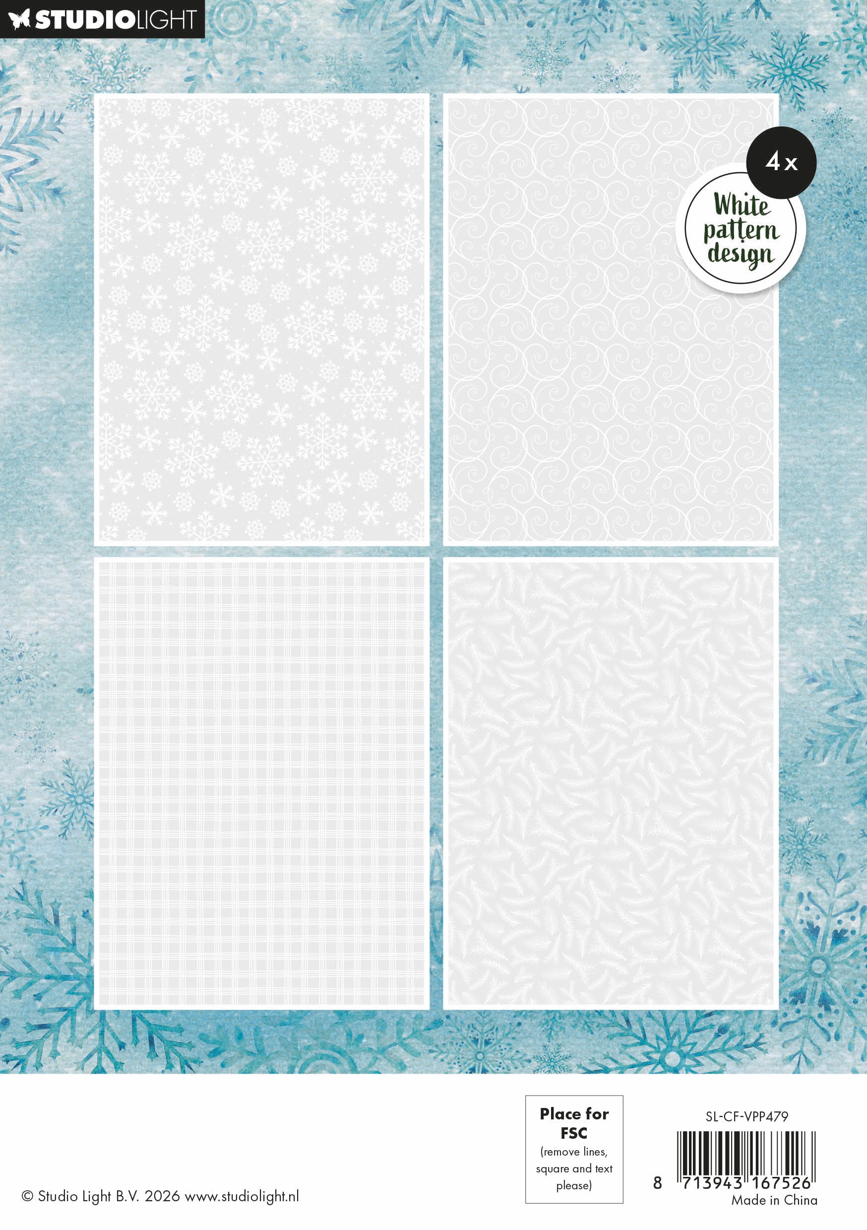 SL Vellum Paper Pad Backgrounds Christmas Forest 16 Sheets