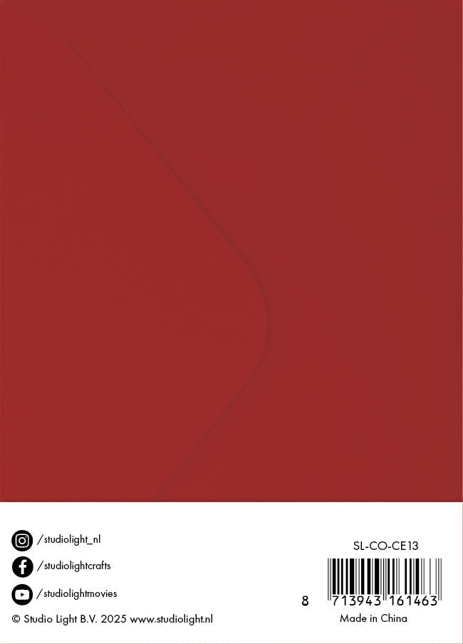 SL Cards & Envelopes Christmas Red Consumables 20 Pieces