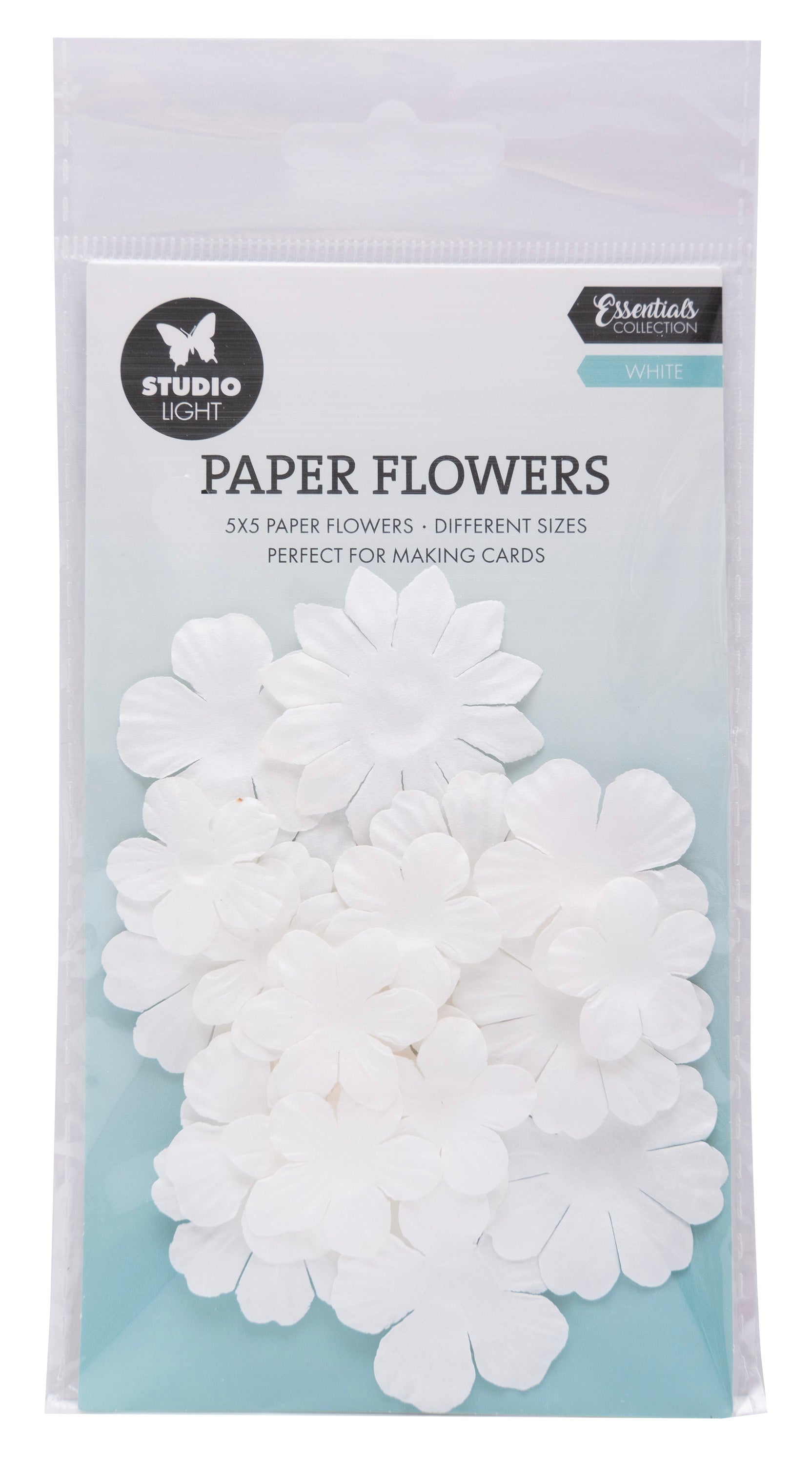 SL Paper Flowers 25x White Consumables 25 PC