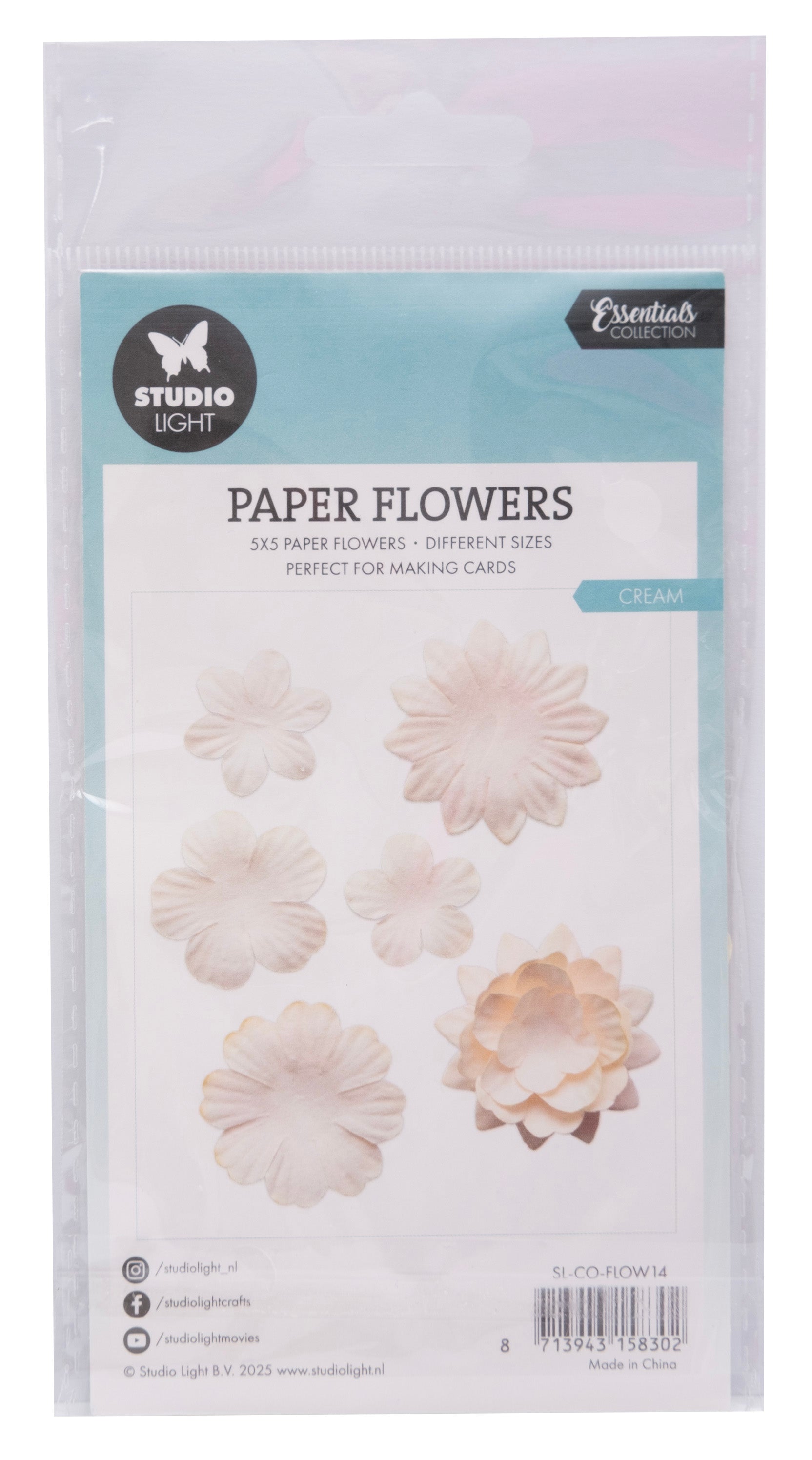 SL Paper Flowers 25x Cream Consumables 25 PC