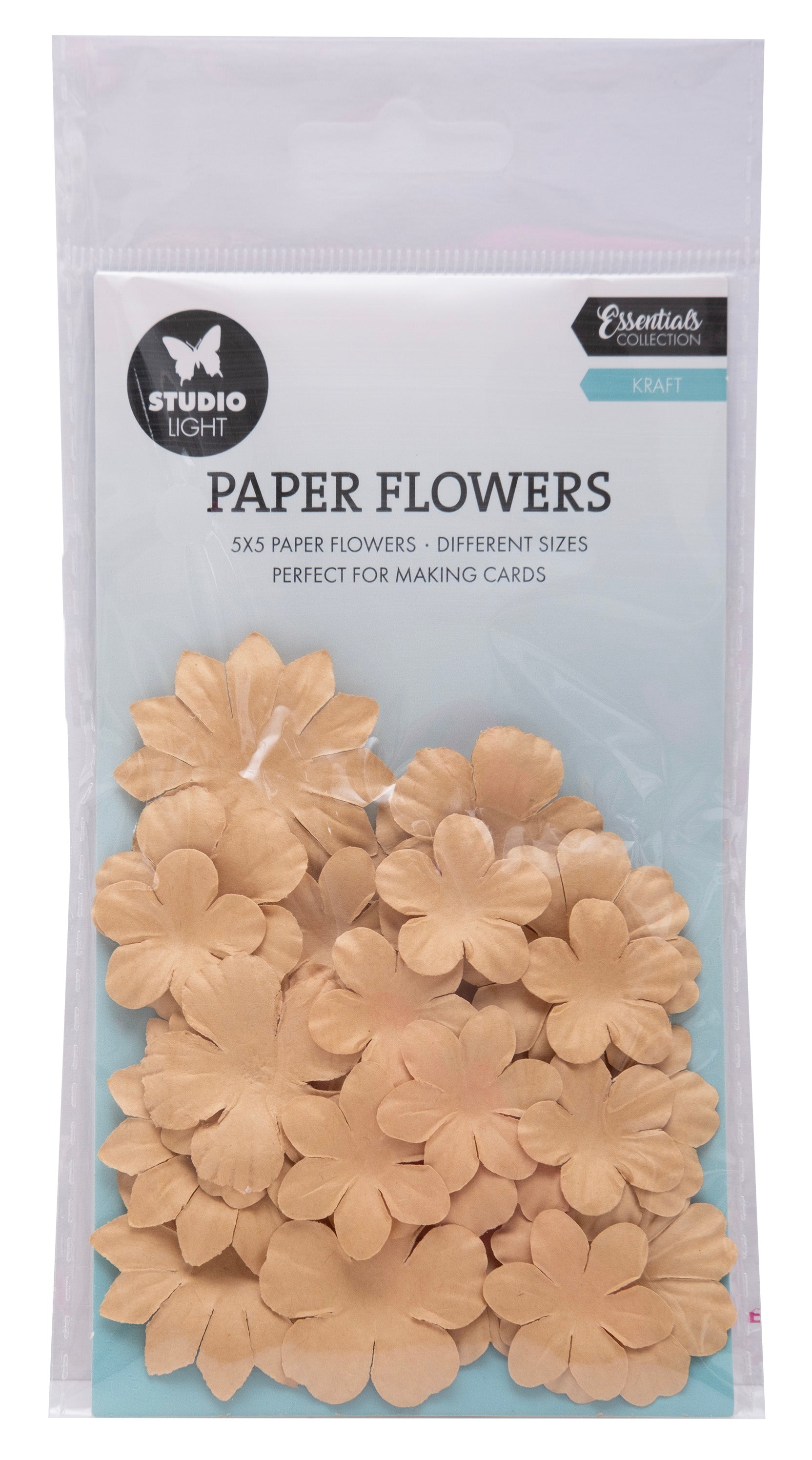 SL Paper Flowers 25x Kraft Consumables 25 PC