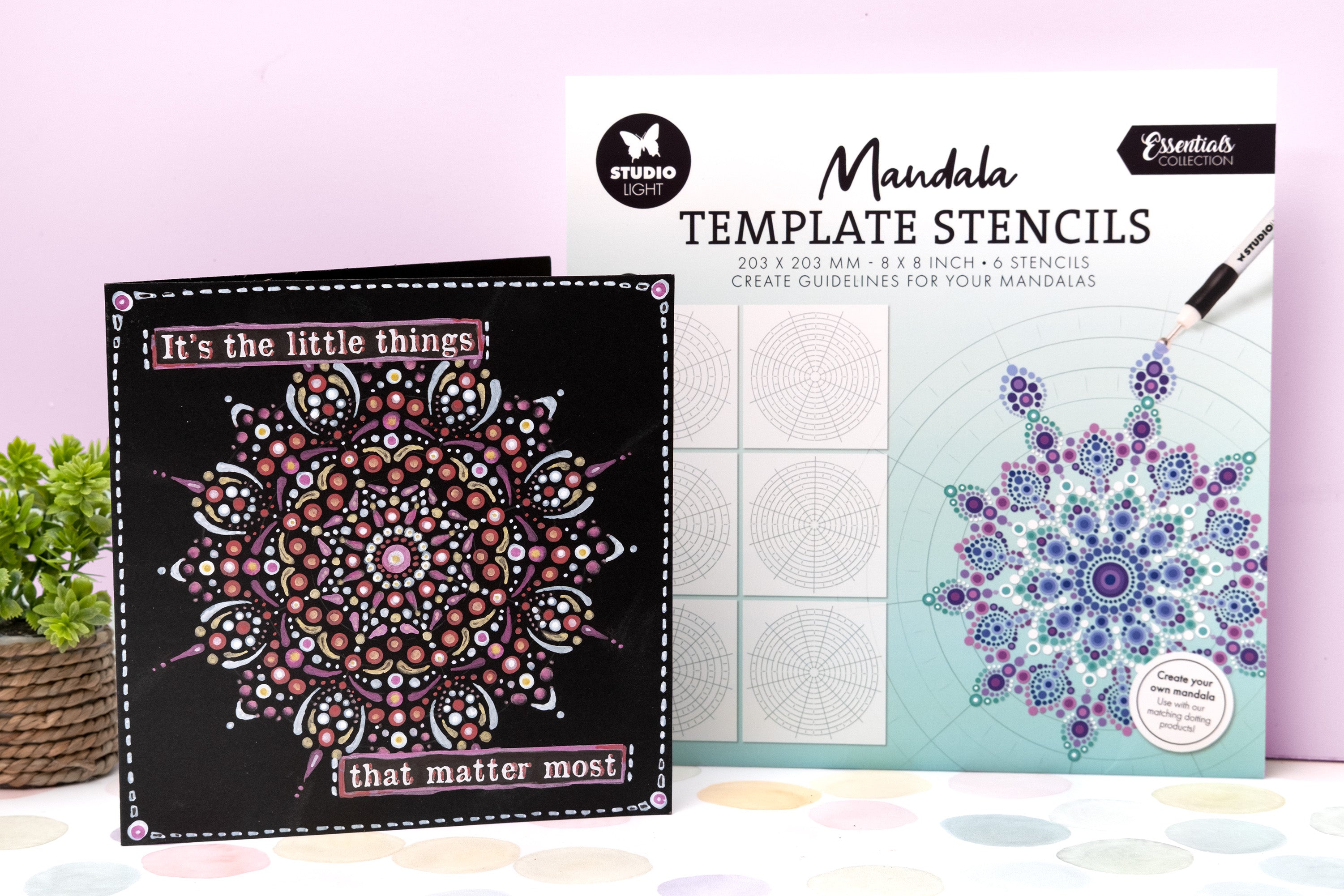 SL Mask Mandala Template Stencils x6 Essentials 6 Pieces