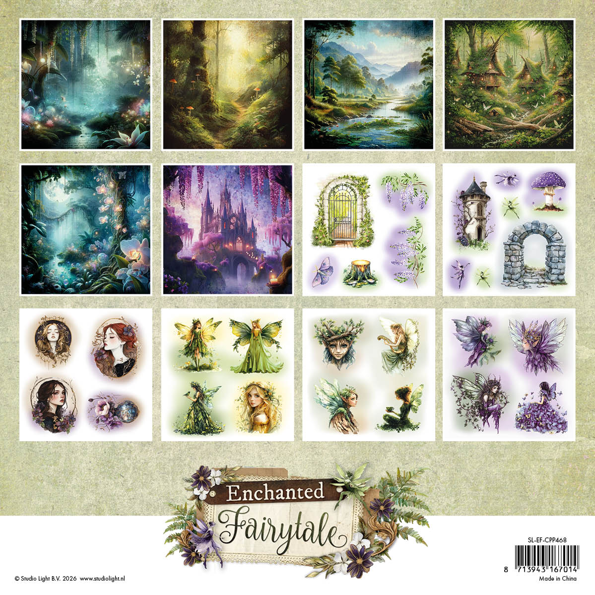 SL Collage Paper Pad Collage Paper Pad Enchanted Fairytale 24 Sheets