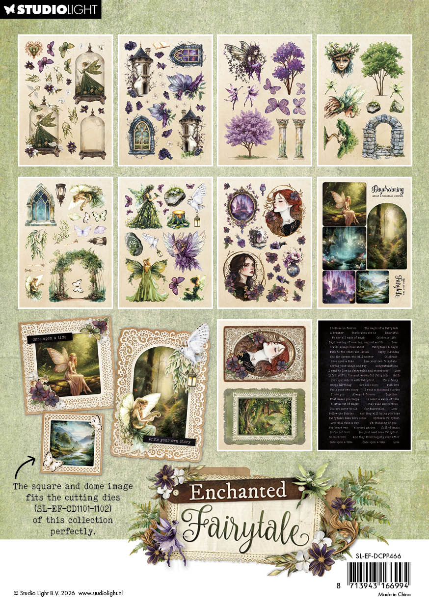 SL Die-Cut Paper Pad Die-Cut Elements Enchanted Fairytale 20 Sheets