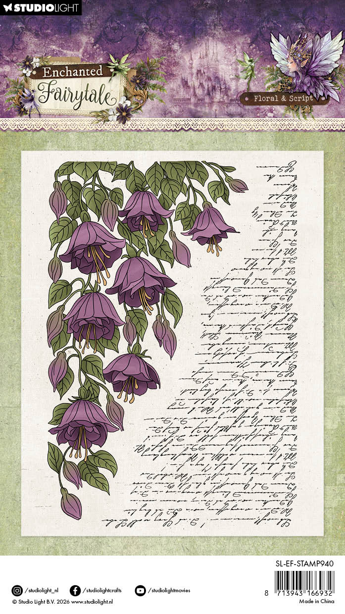 SL Clear Stamps Floral & Script Enchanted Fairytale 2 Pieces