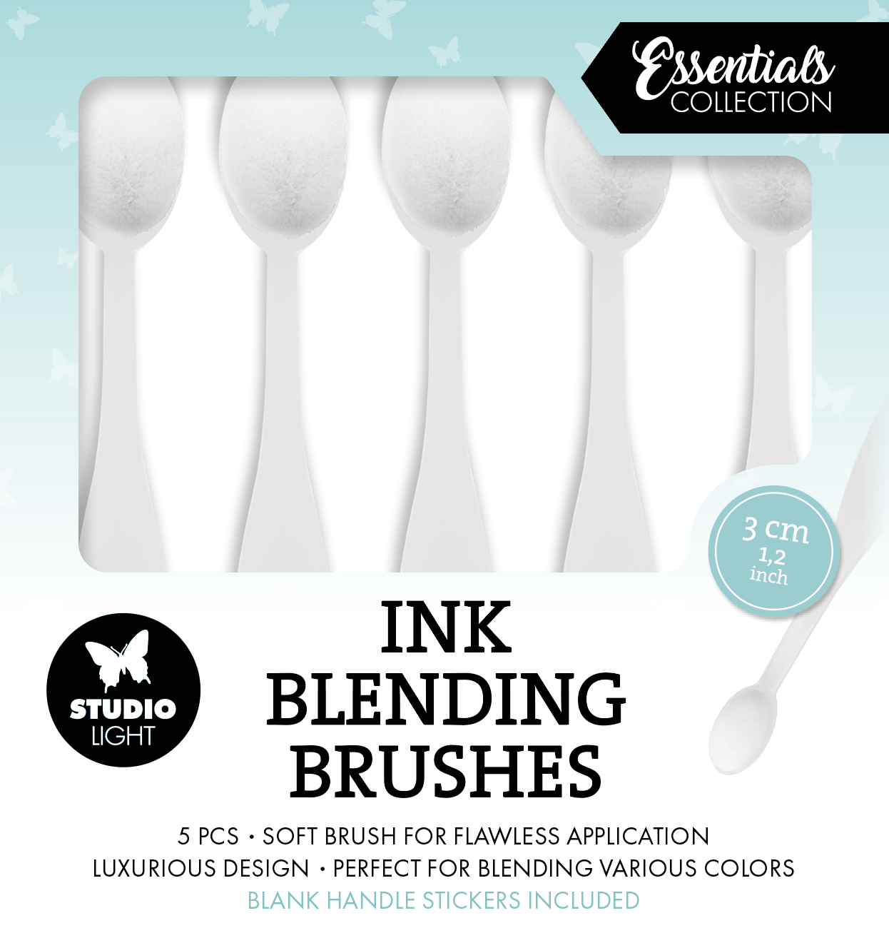 SL Blending Brushes 5x 3cm Soft Brush Essentials 5 Pieces