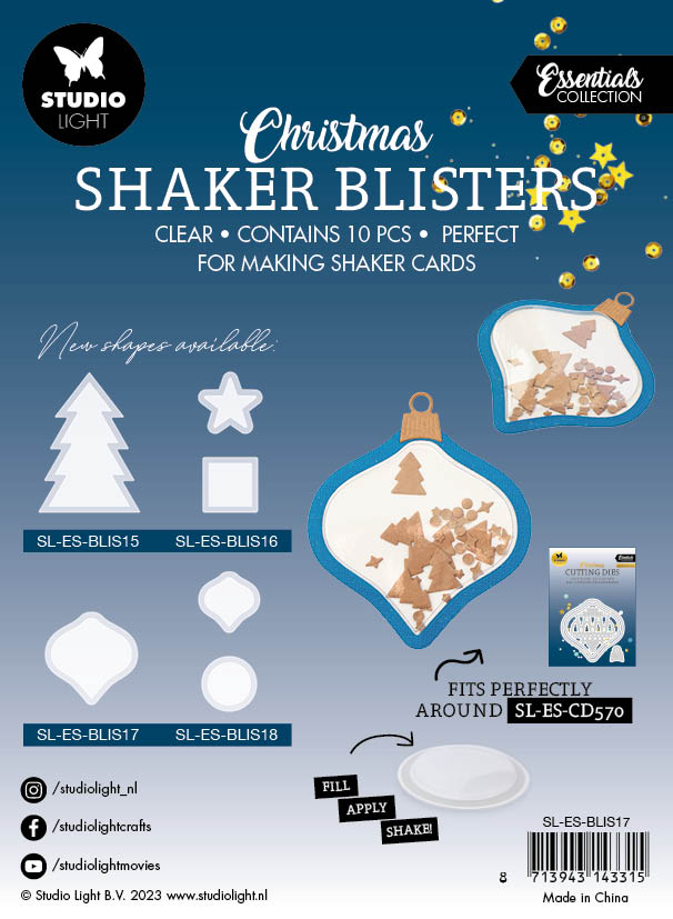 SL Shaker Blisters Christmas Ball Essentials 75x75x11mm 10 PC nr.17
