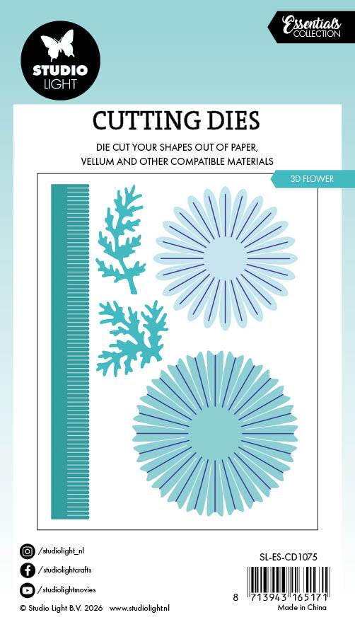 SL Cutting Die 3D Flowers Essentials 5 Pieces