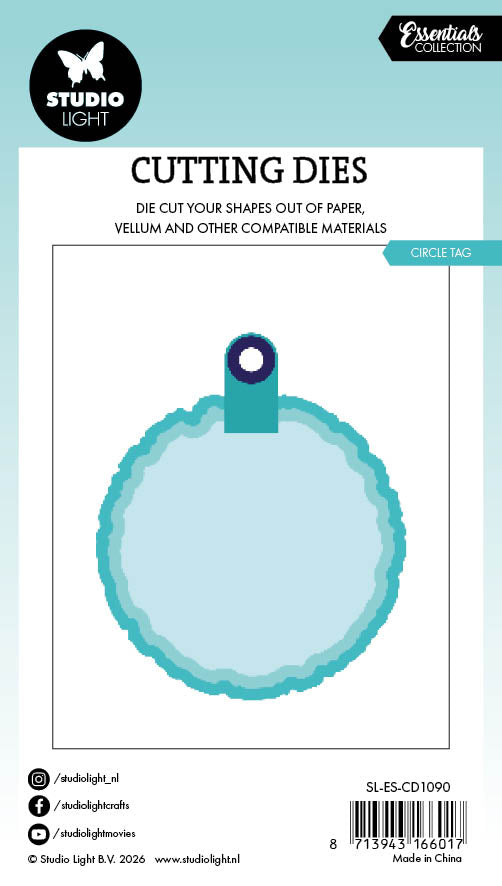 SL Cutting Die Torn Edge Tag Round Essentials 5 Pieces