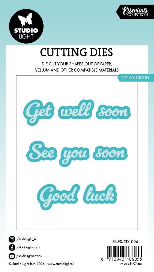SL Cutting Die Get Well Soon Essentials 14 Pieces