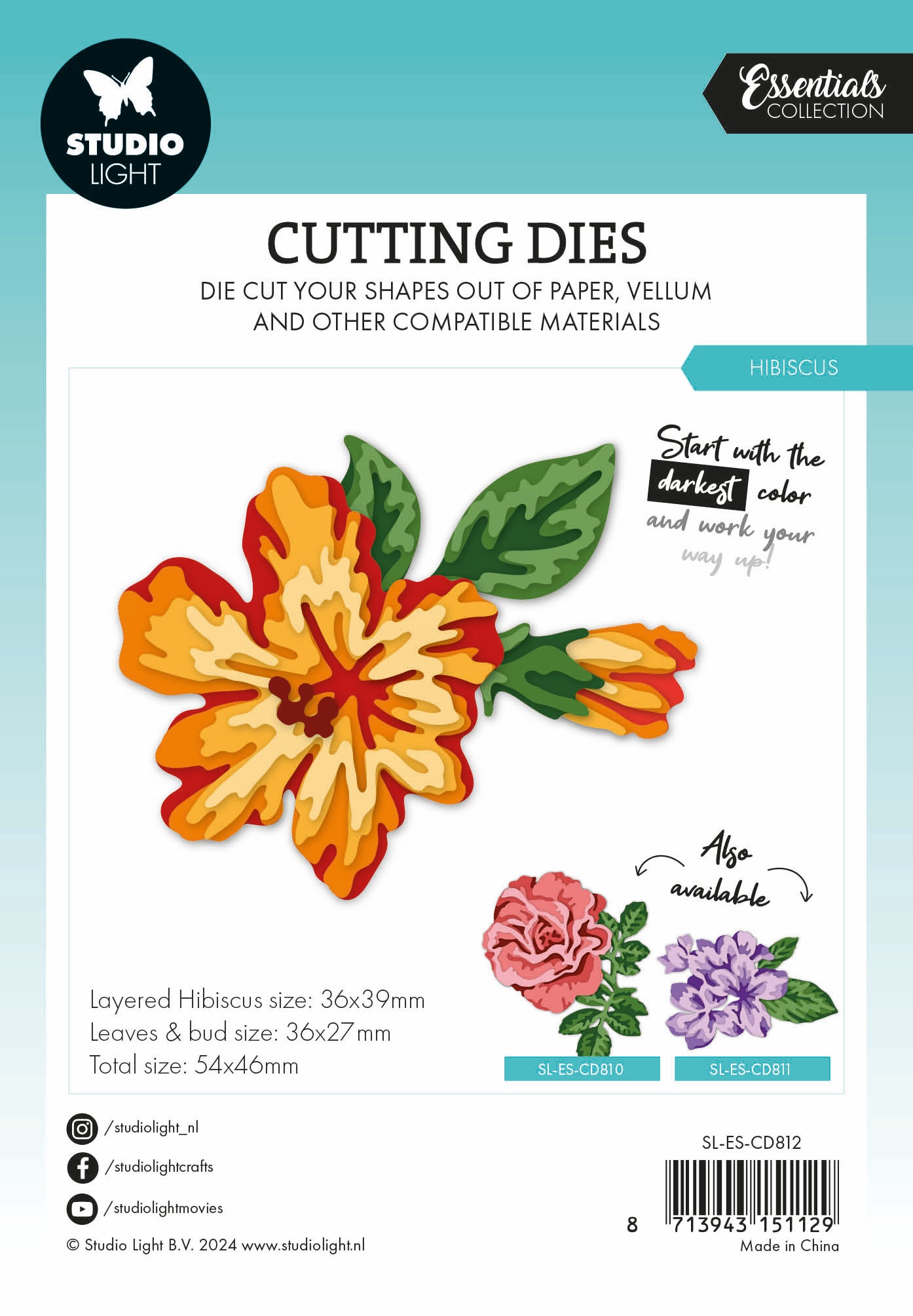 SL Cutting Dies Layered - Hibiscus Essentials 13 PC